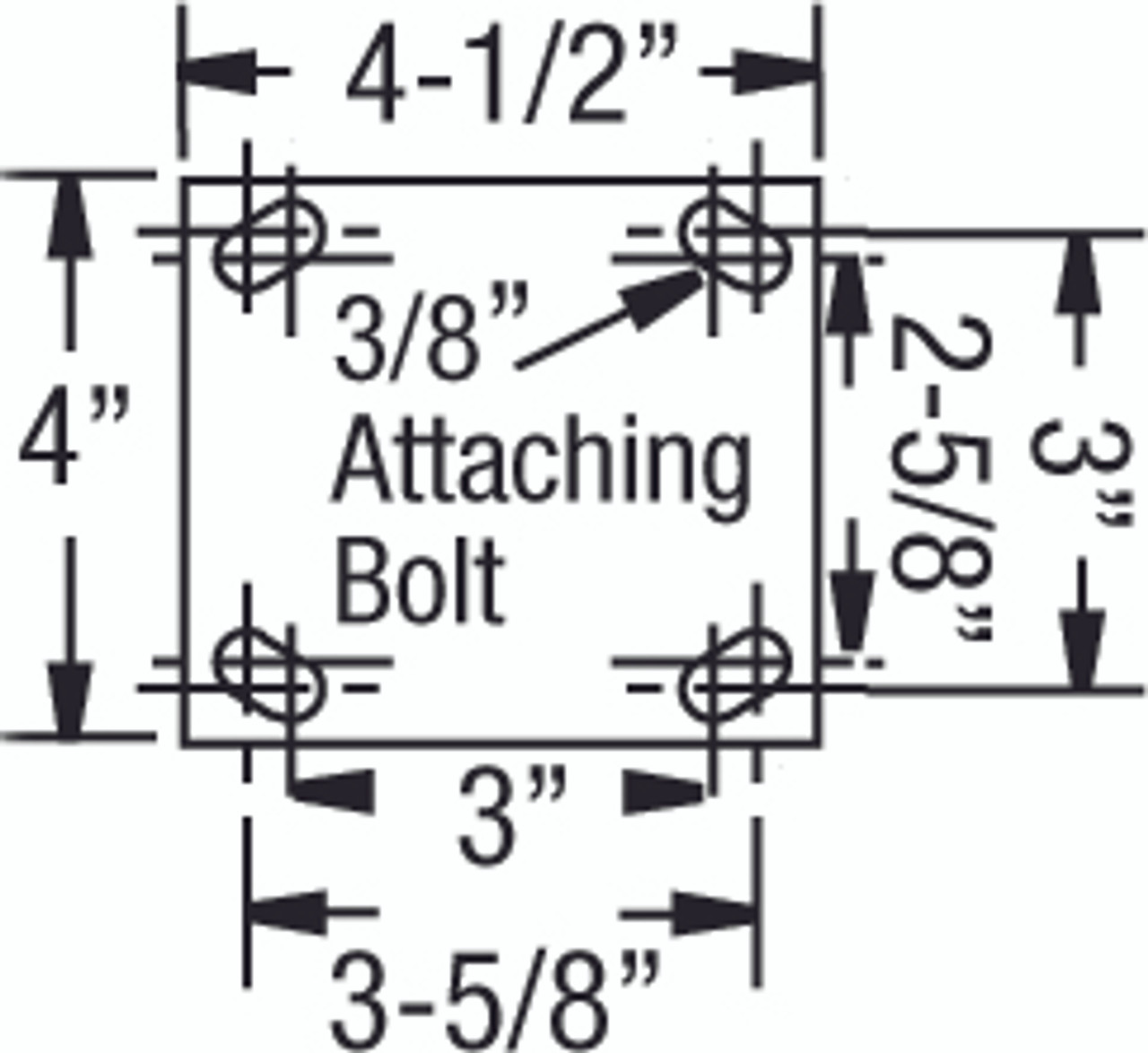 4 x 4 1/2 top plate dimensions