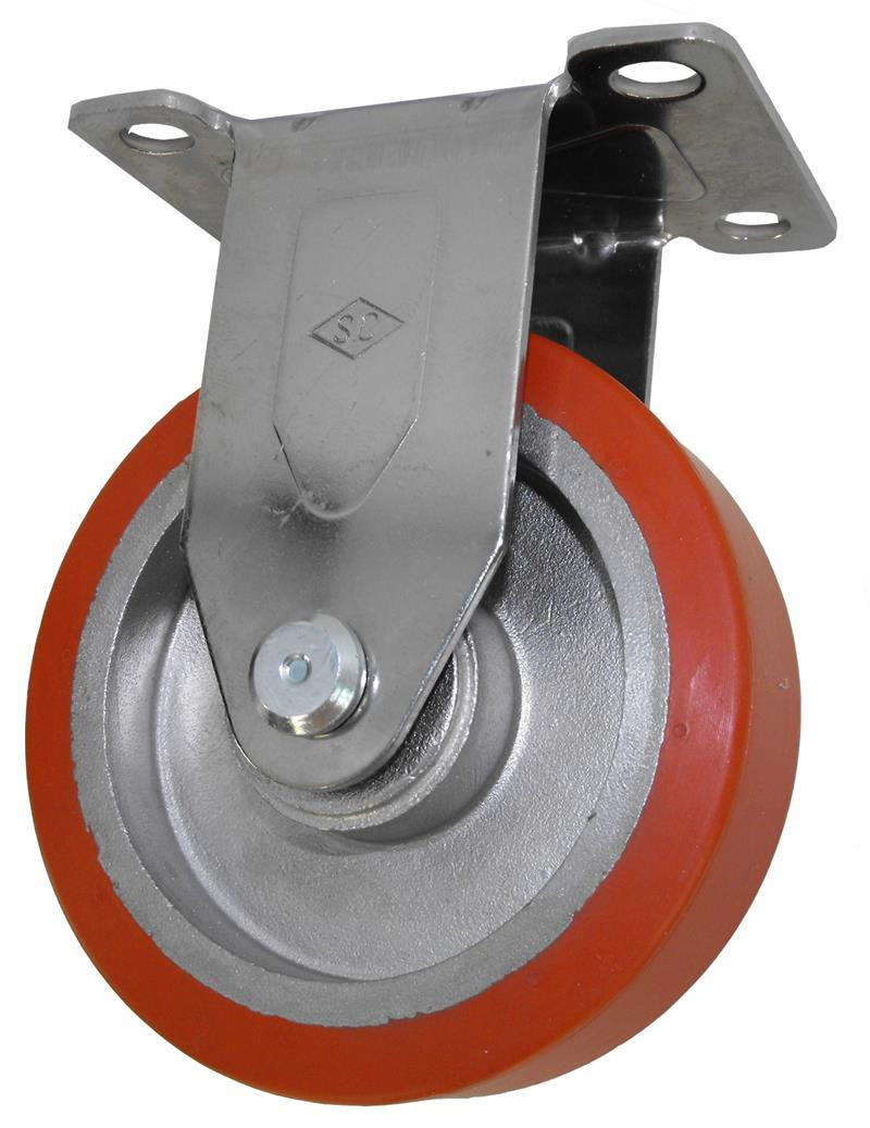 4DSLSSR 4 Inch Stainless Steel Rigid Caster, High Temperature Wheel
