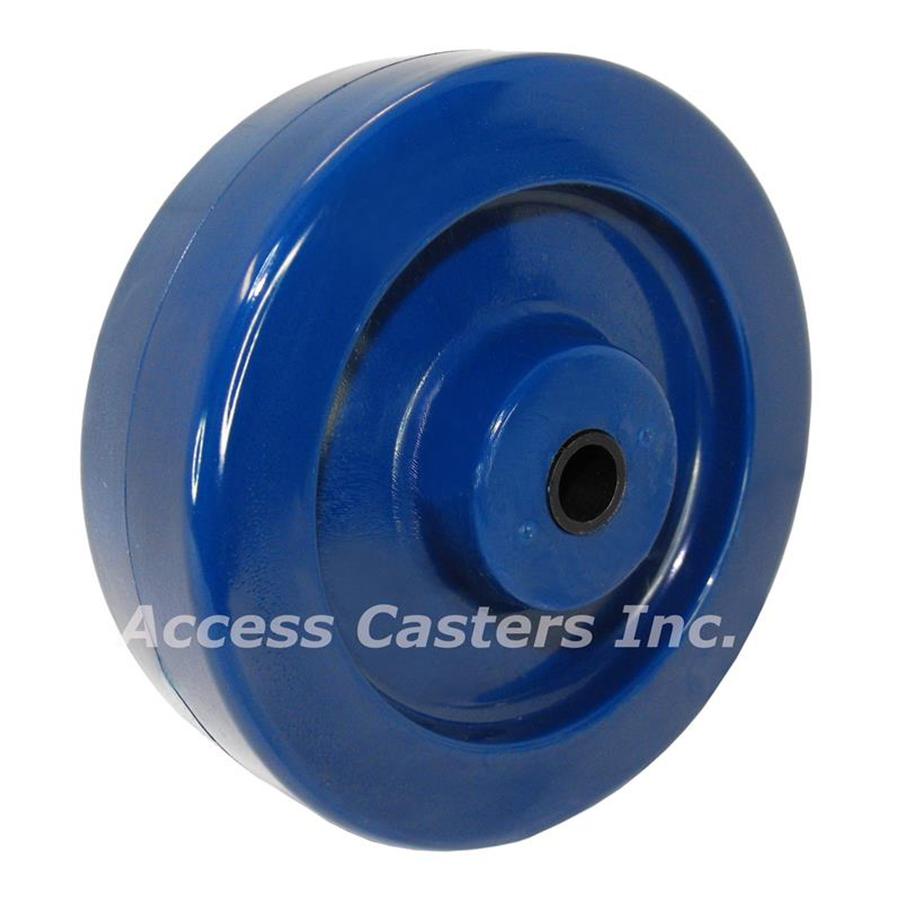 4 x 1-1/4 blue solid polyurethane wheel