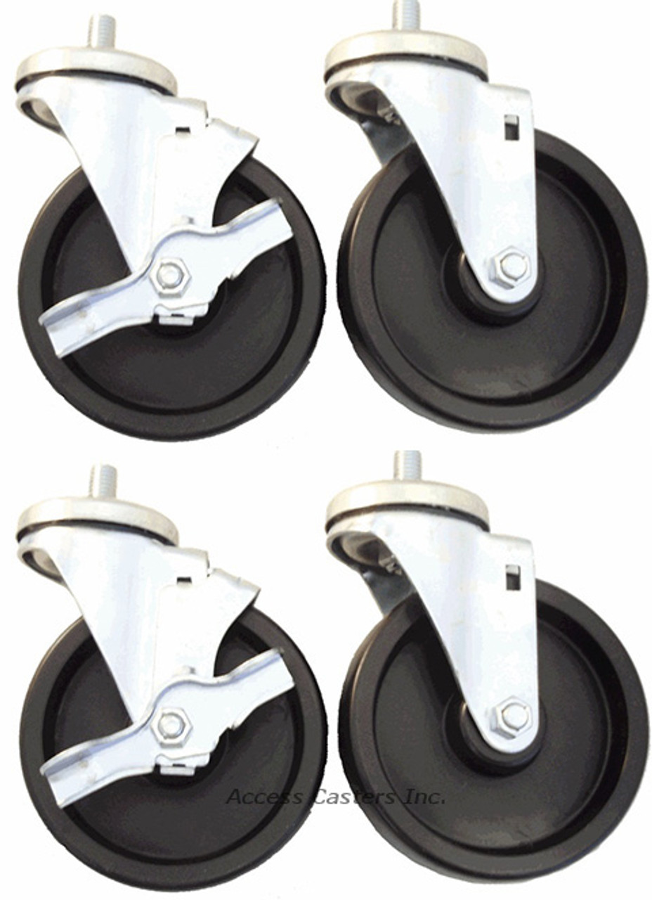 5 inch caster set of 4 for use on  Silver King units
