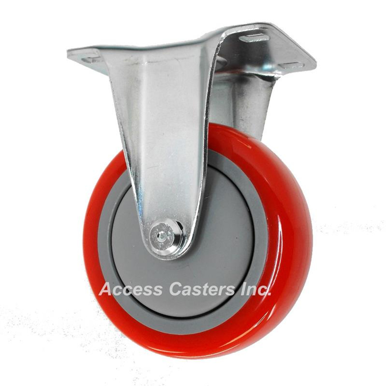 655253-AC 5 Inch Rigid Caster with Polyurethane Wheel, 655253