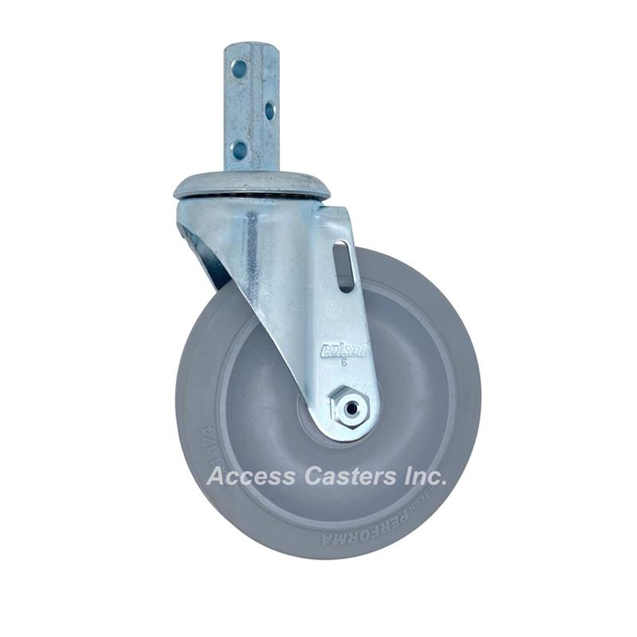 2.05270.445 Colson 5" Square Stem Swivel Caster with Performa Rubber Wheel
