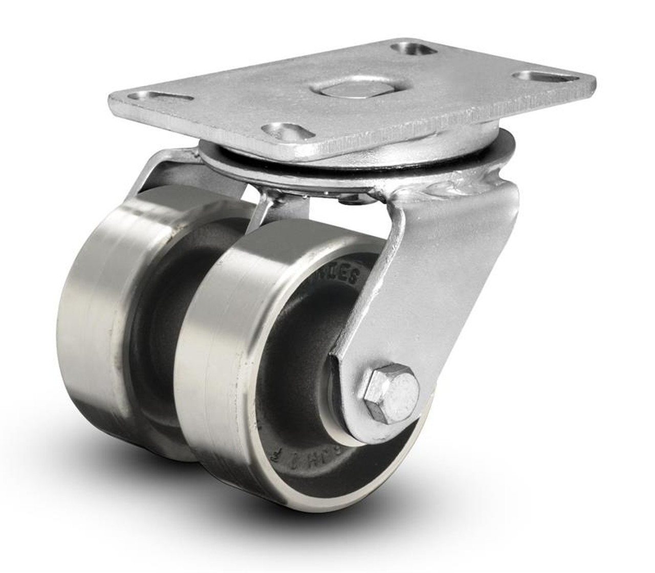 281FS05201S Albion Dual Wheel Swivel Caster with Forged Steel Wheels