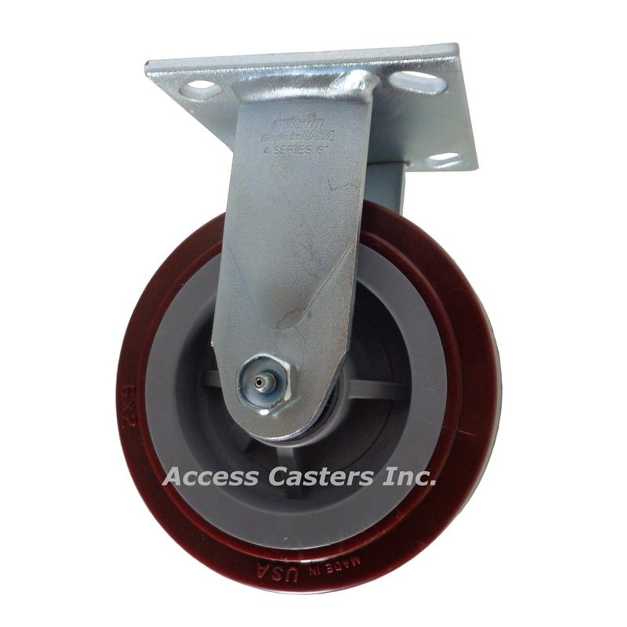 4.05108.929 Colson 5" Rigid Caster with Polyurethane HI-TECH Wheel