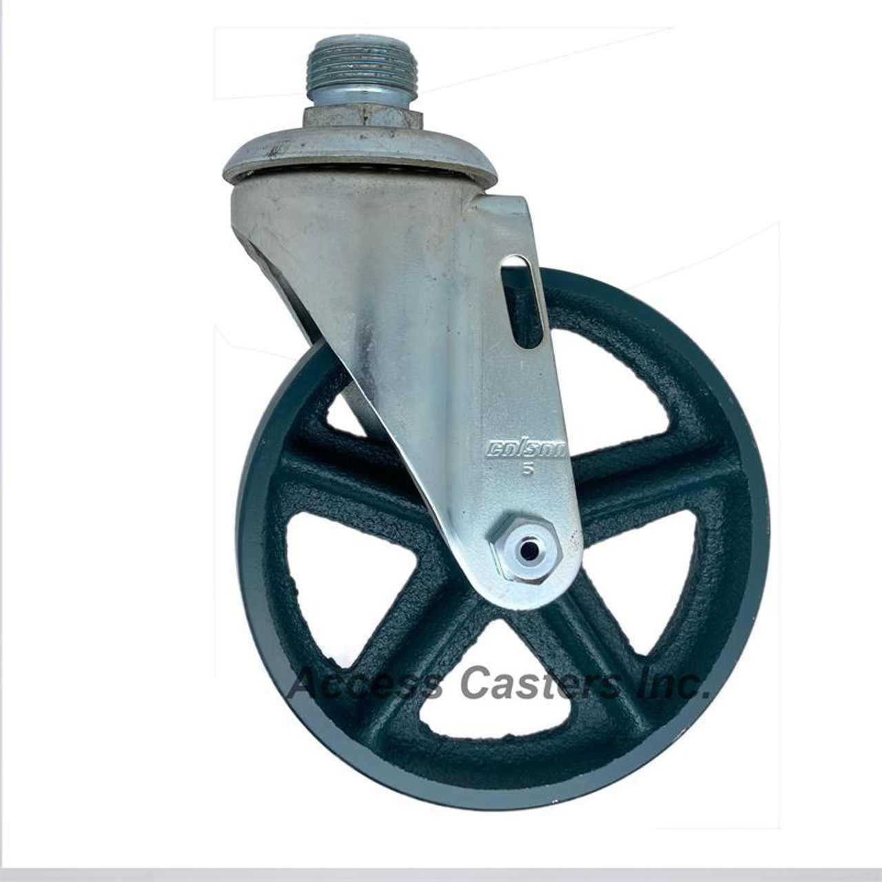 2.05253.12 5 Inch Pipe Stem Caster with Cast Iron Wheel