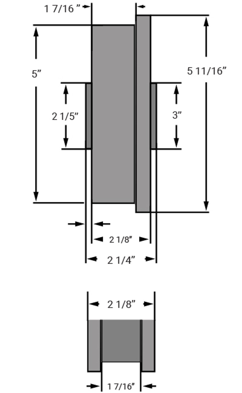 WFT-51H-3/4 5" Flanged Wheel