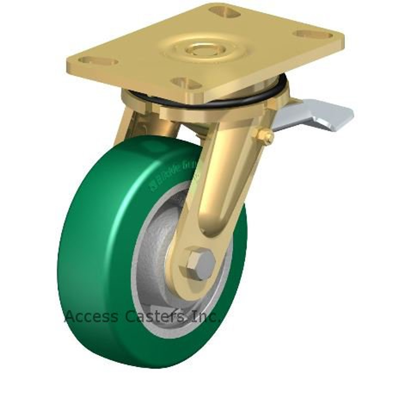 LS-GST 150K-16-ST Blickle 6" Swivel Caster GST Wheel Plate Ball Brake