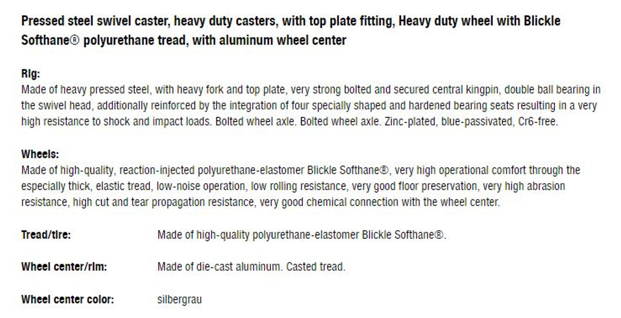 LH-ALST 150K-16-CO wheel and bracket information