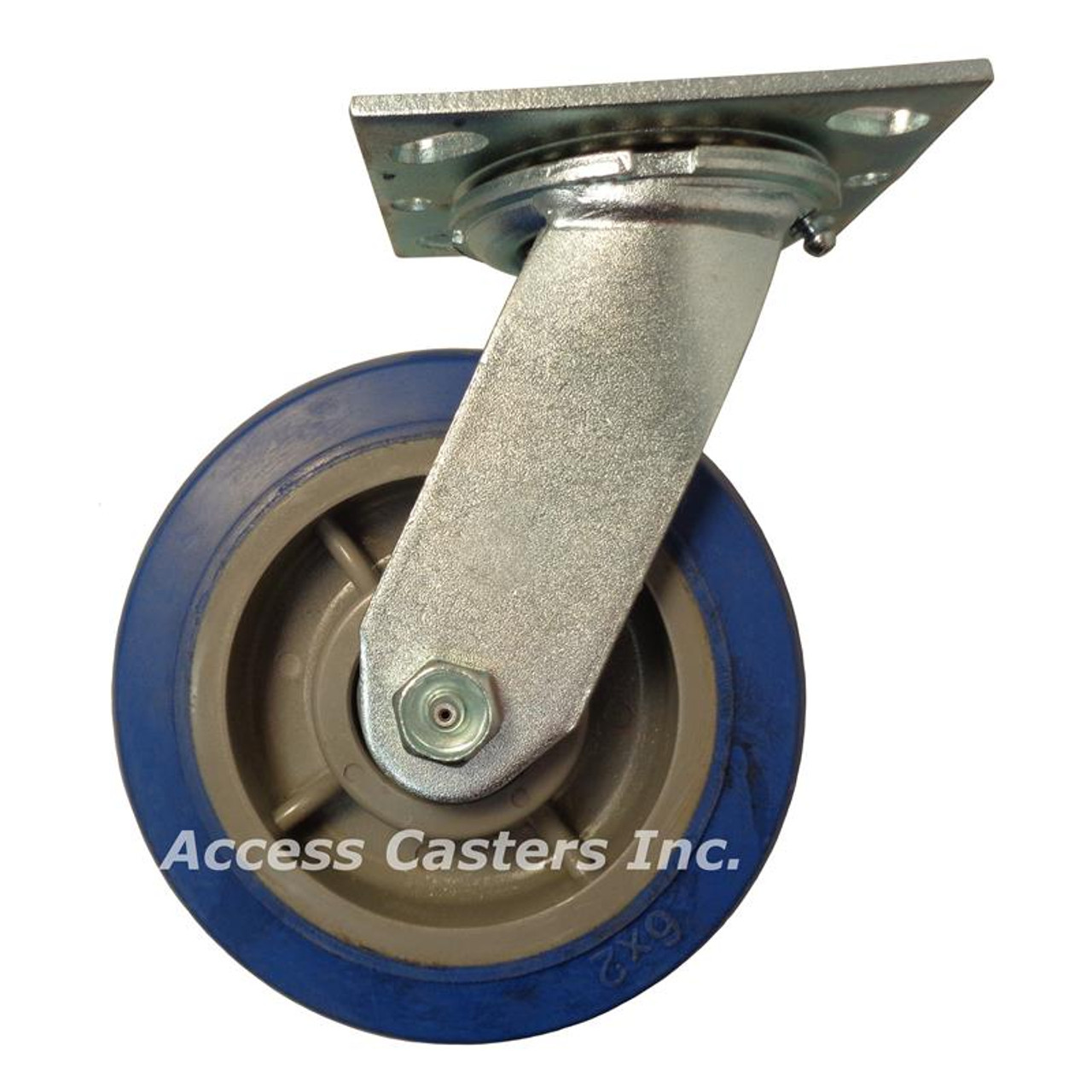 5DBLS 5" x 2" blue elastomer tread wheel swivel caster