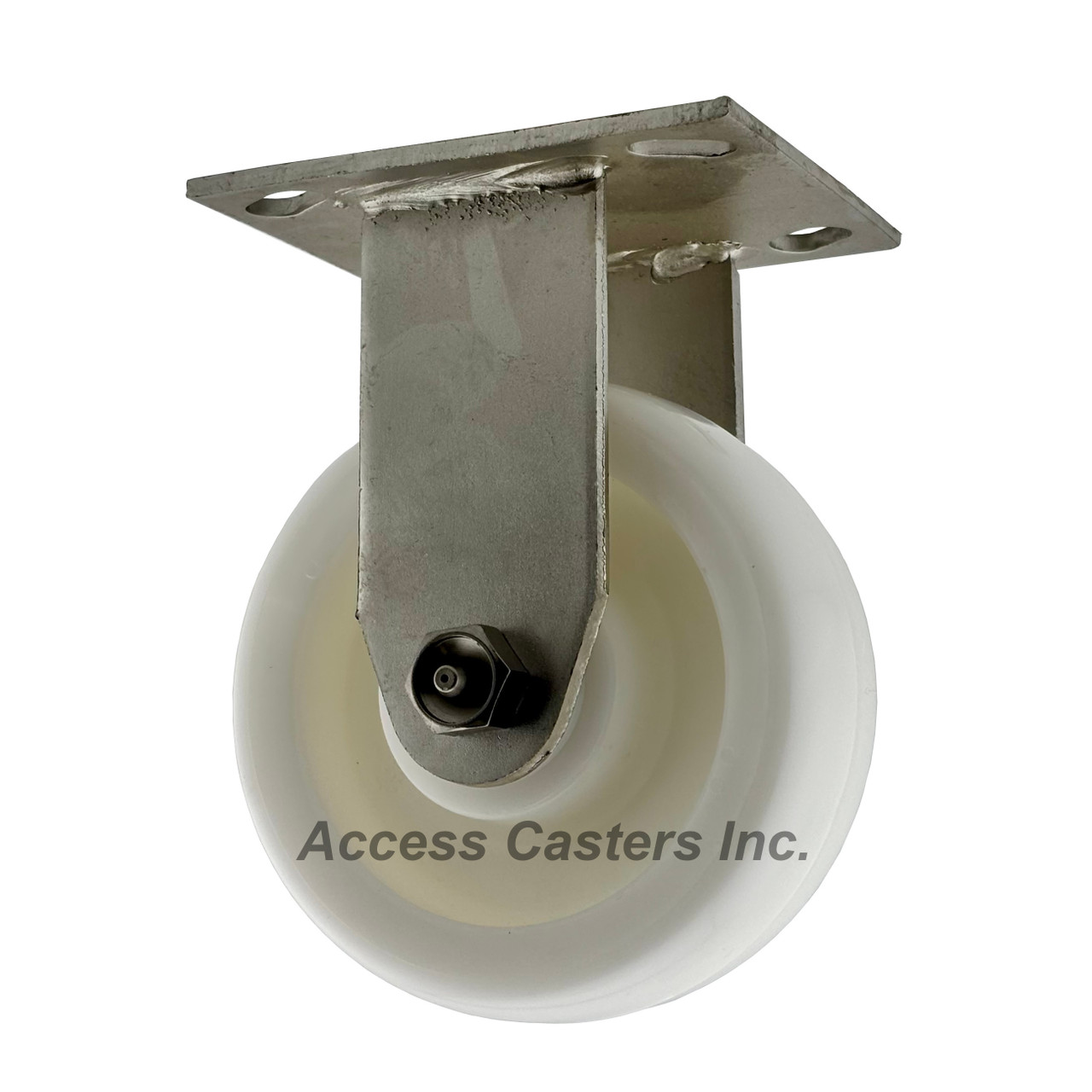5DSSNYR 5" Stainless Steel Rigid Caster, Nylon Wheel