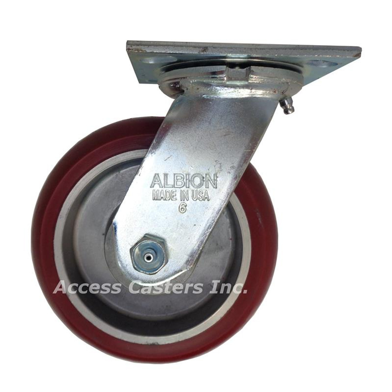16AX05228S Albion 5" Swivel Caster with Ergonomic Polyurethane Wheel