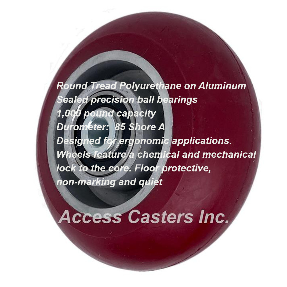 16AX05228S Albion 5" Swivel Caster with Ergonomic Polyurethane Wheel