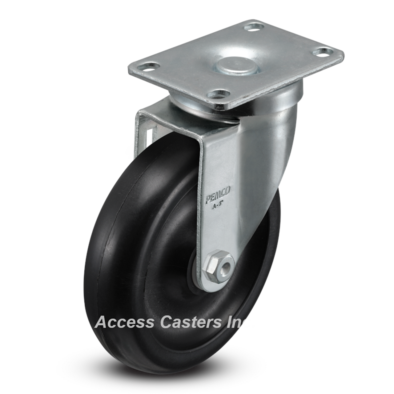 AS50P1POD 5" swivel caster with polyolefin wheel