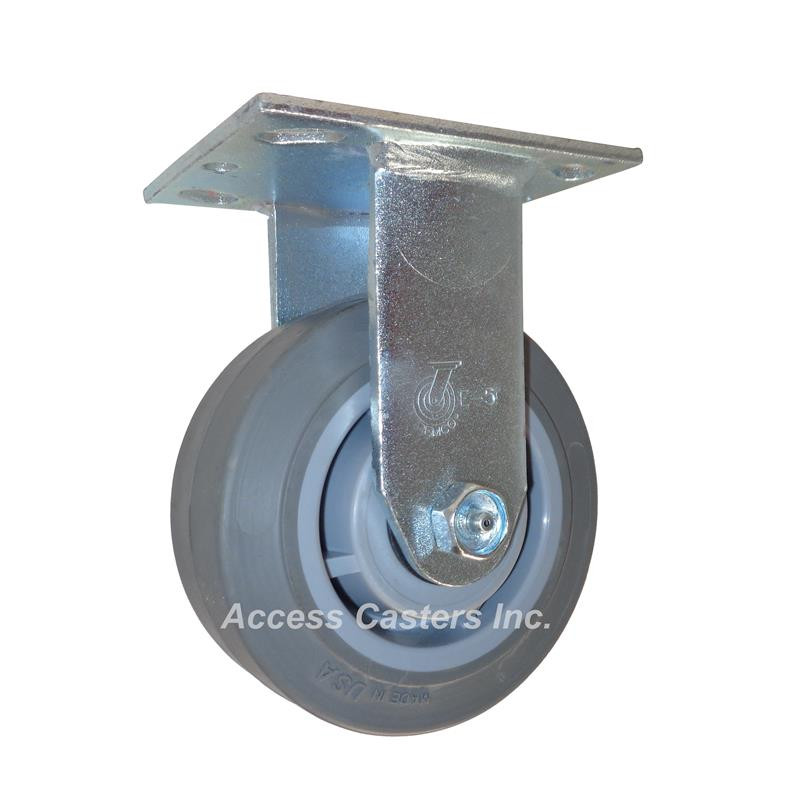 5SPRFR Rigid caster with 5 x 2 TPR wheel