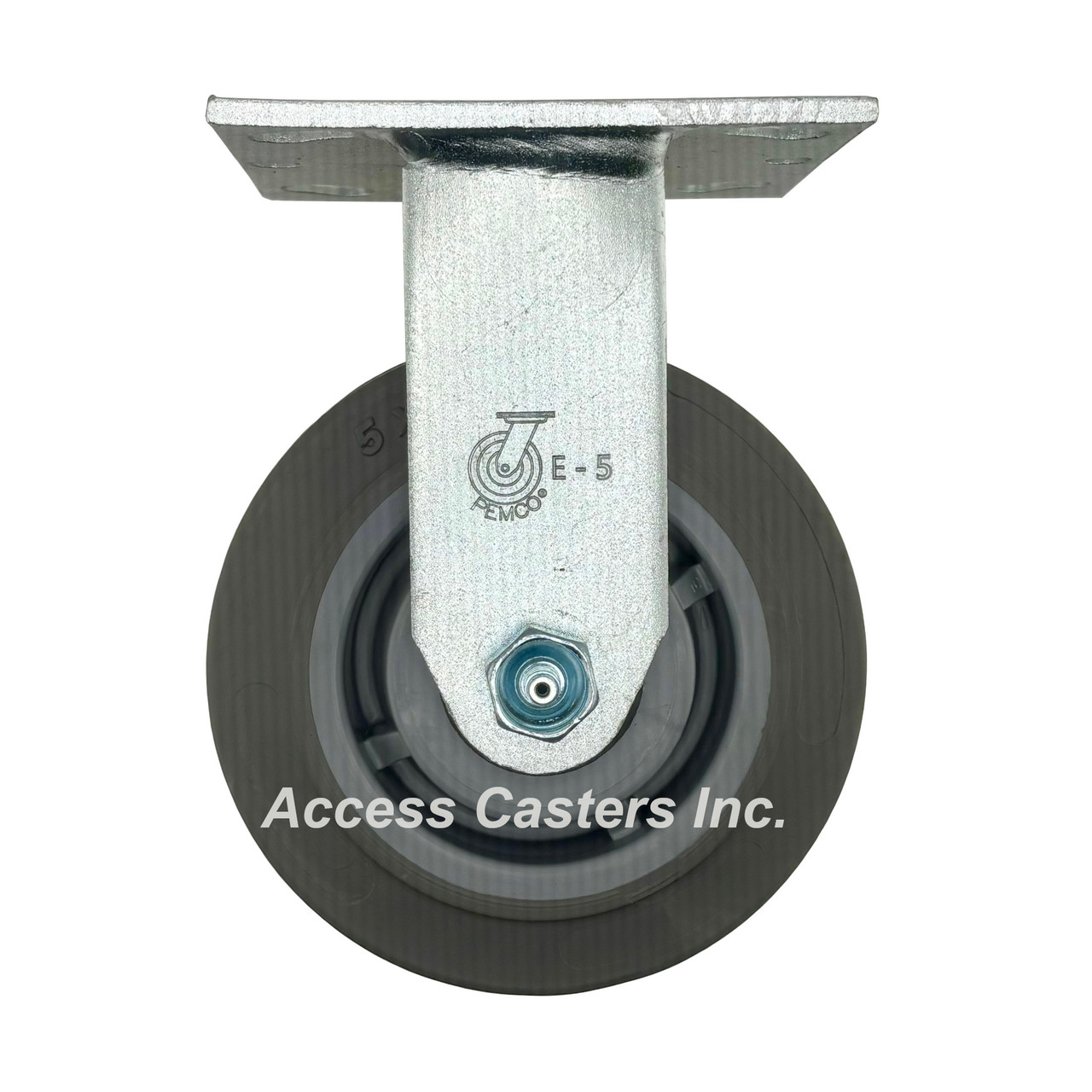 Rigid caster with 5 x 2 TPR wheel