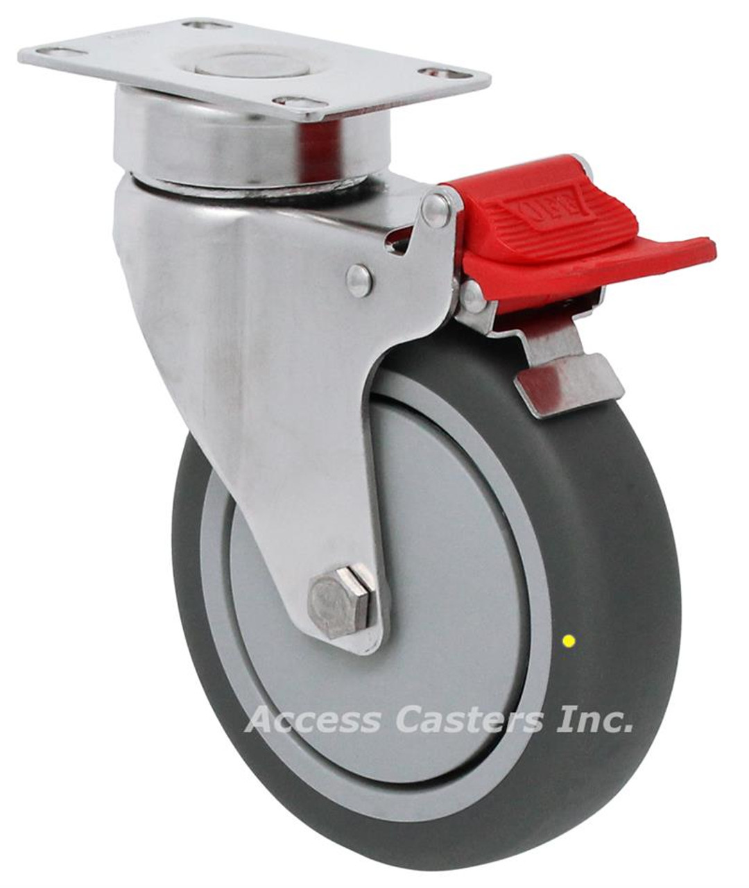 5MTCNTP 5 Inch Conductive Stainless Steel Locking Caster with Sealed Swivel Section-1