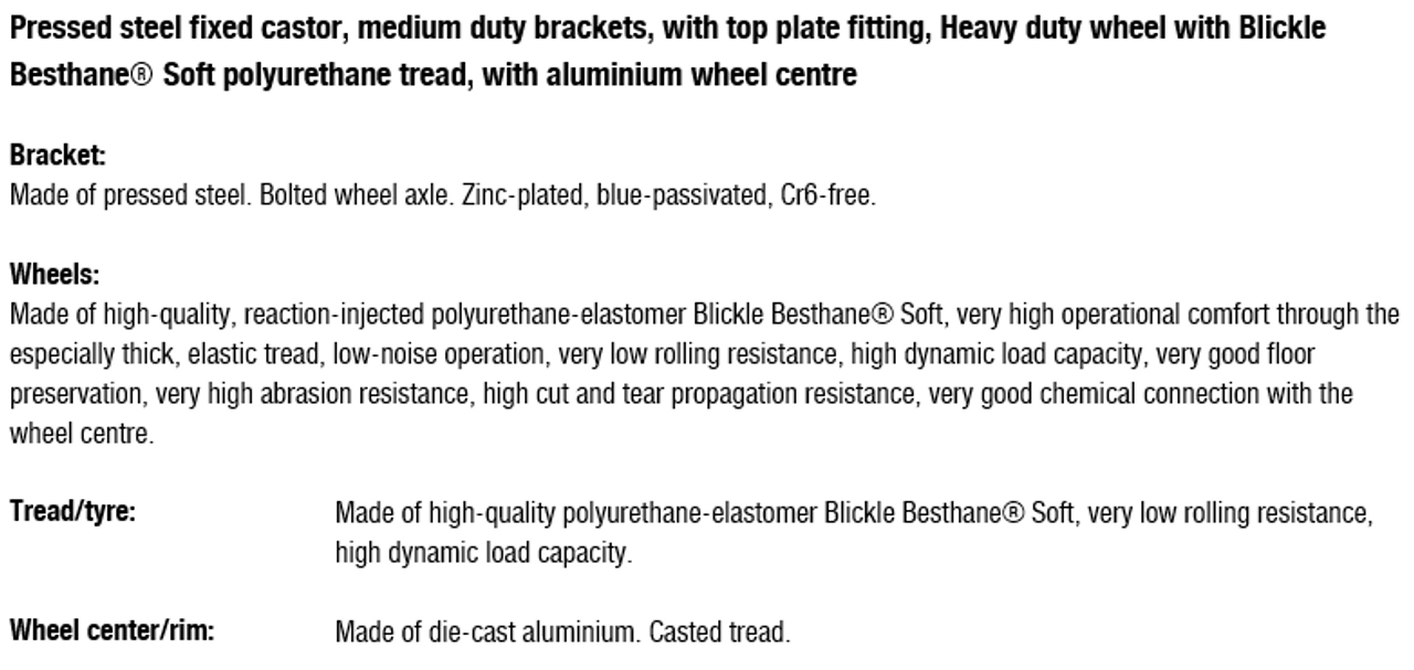 BHS-ALBS 82K-14 Wheel and Bracket Information