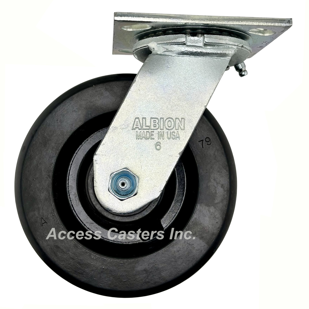 16TM06201S Albion 6" swivel caster with phenolic wheel