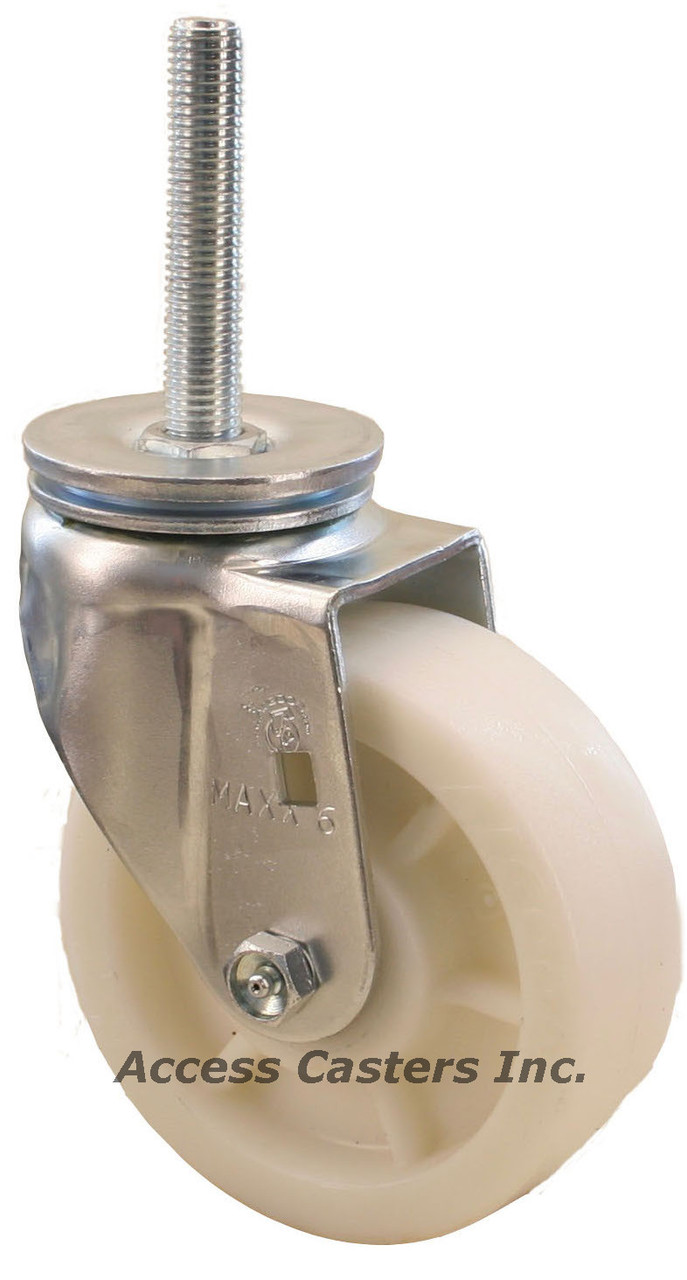 SE6563-M20-2.5-NYNW-RB 6" Metric Stem Caster, M20-2.5