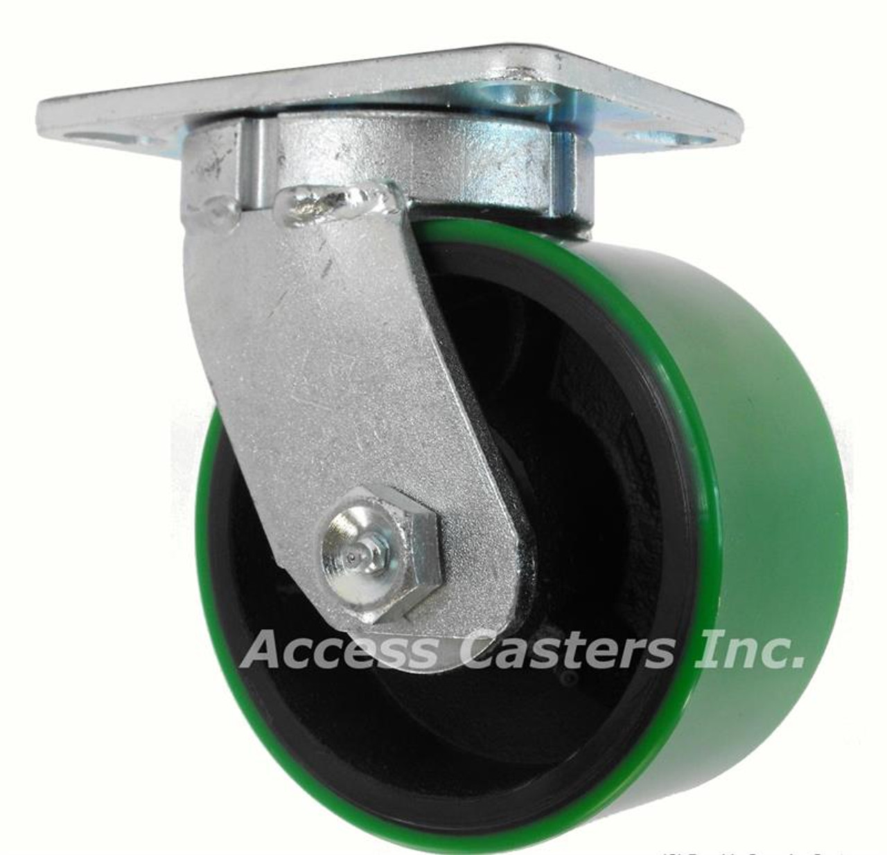 6DPU57S 6" Heavy Duty Kingpinless Caster with Polyurethane Tread Wheel