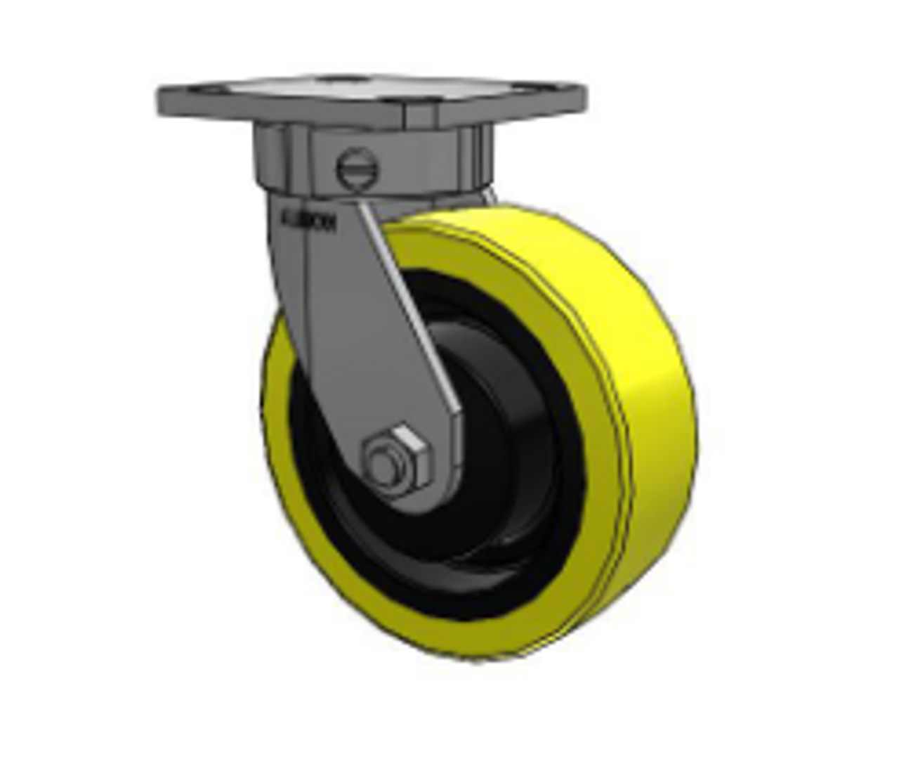 110PF06228S Albion 6x2 Kingpinless Swivel Caster Ergonomic Poly on Cast Iron Wheel