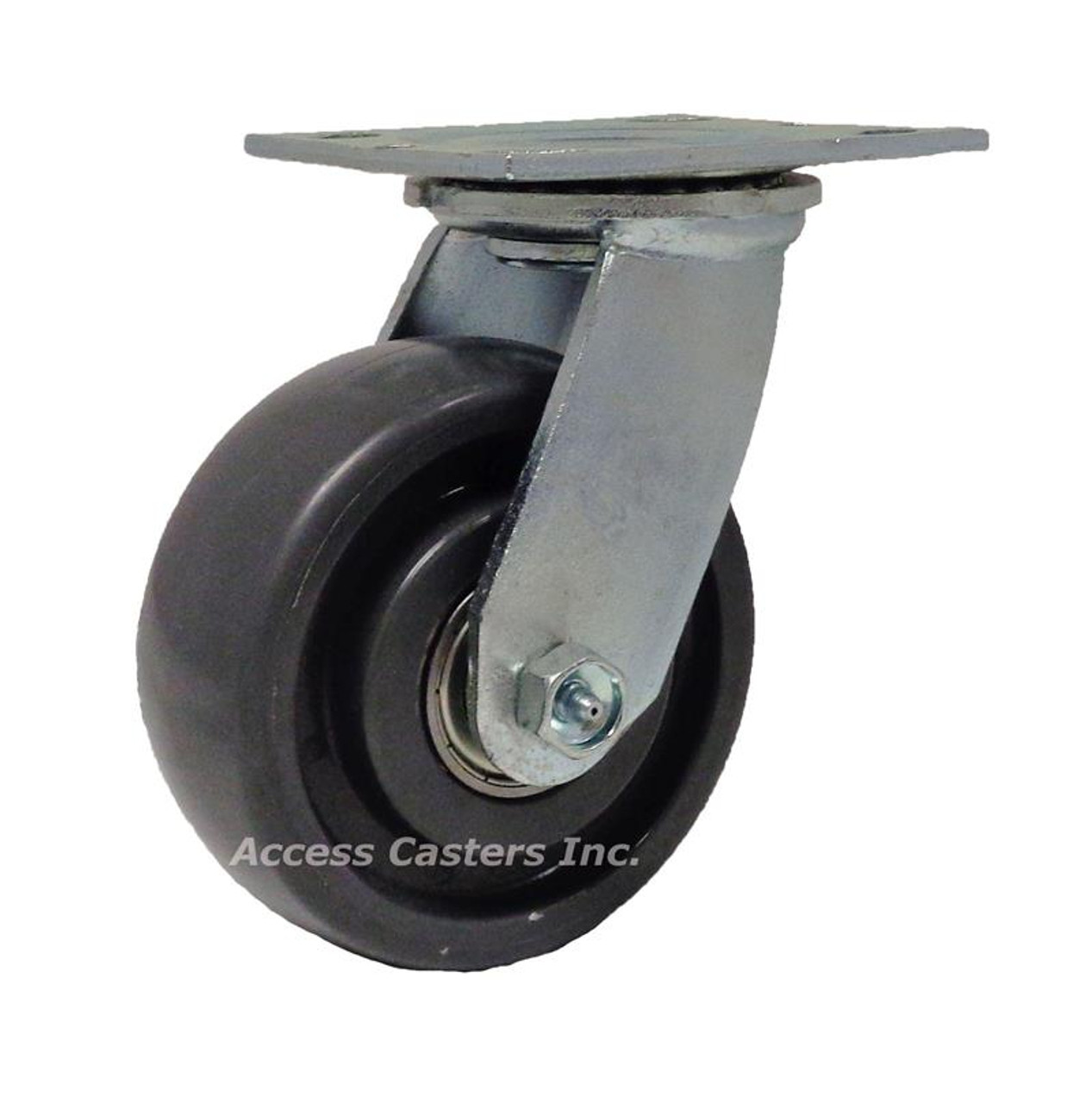 6DLXS 5" swivel caster with elastomer wheel