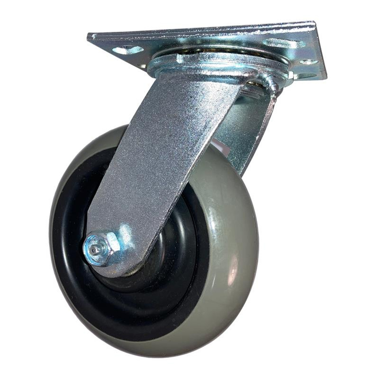 6DPPJHS 6 inch swivel caster with round tread polyurethane wheel