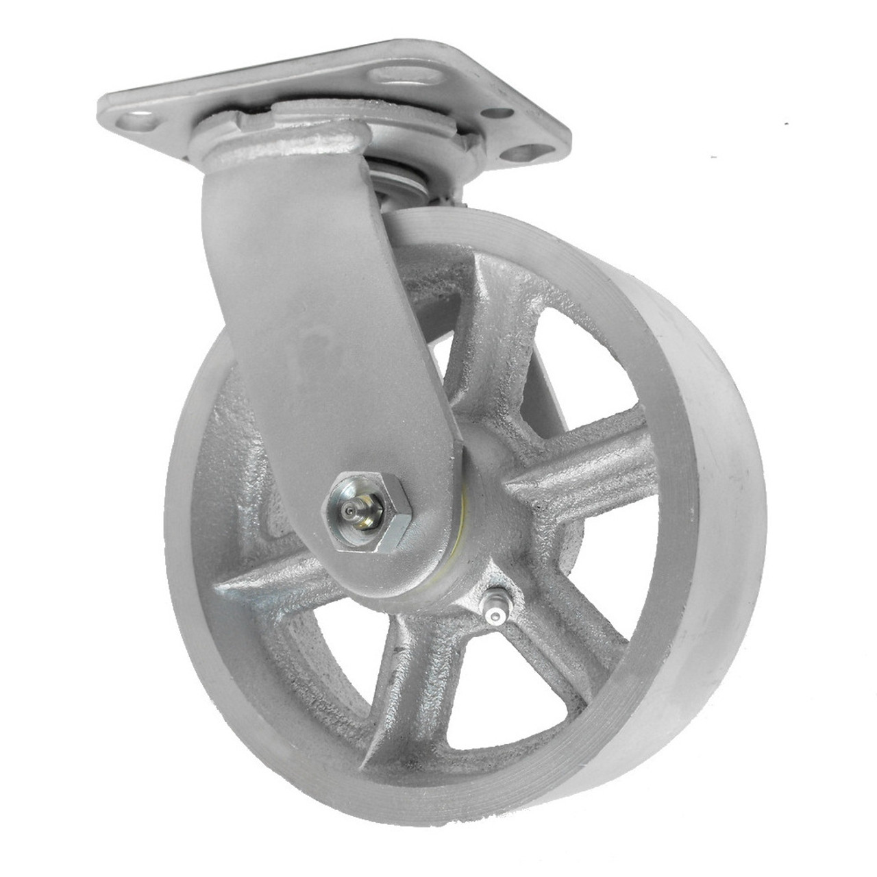 Swivel Caster with 6" x 2" Heavy Duty Semi-Steel Wheel, 6DHCS