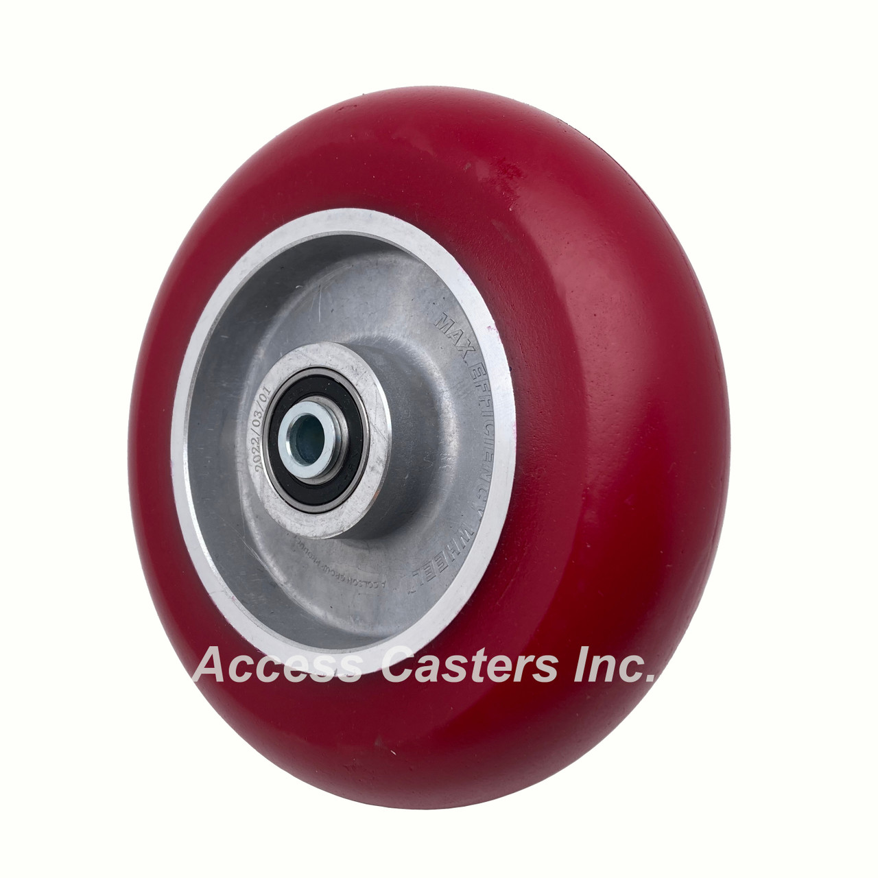 AX0822808 8 x 2 Round tread polyurethane on aluminum wheel