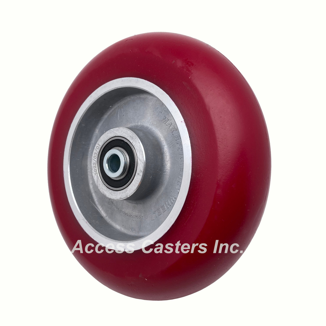 AX0822808MAX 8 x 2 Round tread polyurethane on aluminum wheel