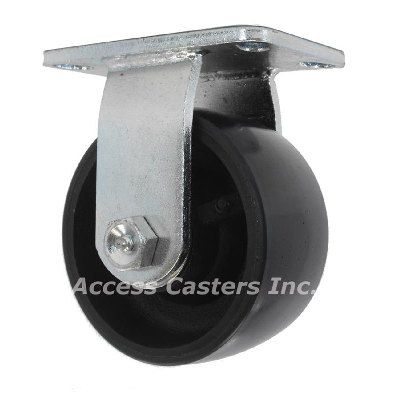 8DSW58R 8" Heavy Duty Rigid Caster with Crowned Polyurethane Wheel