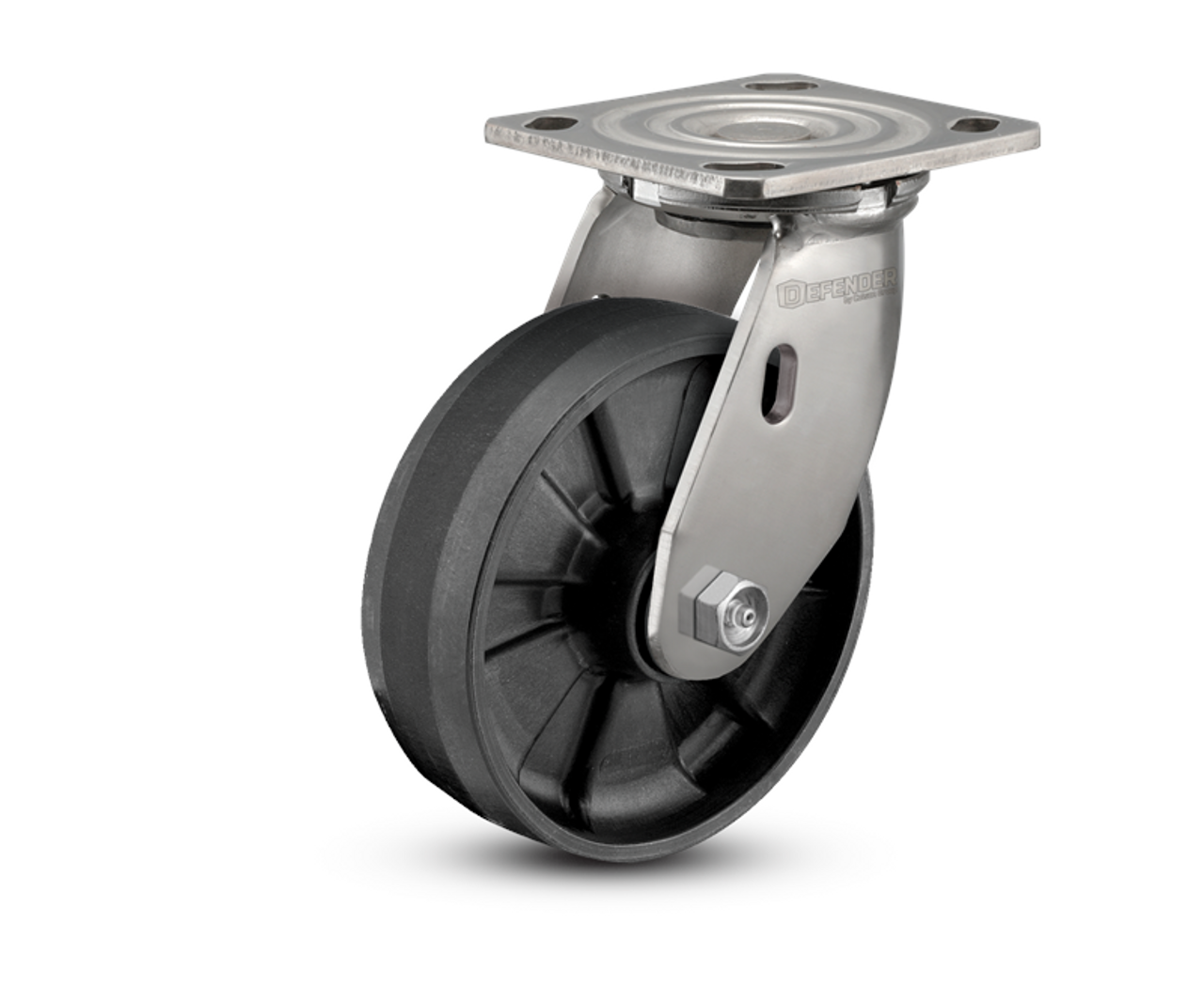 D4.08109.539 SS WB29 8 inch Stainless Steel Swivel Caster with Maxim Nylon Wheel