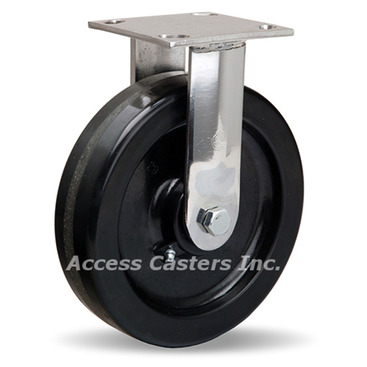 R-STA-8PZ 8 inch stainless steel rigid caster with Plastex wheel