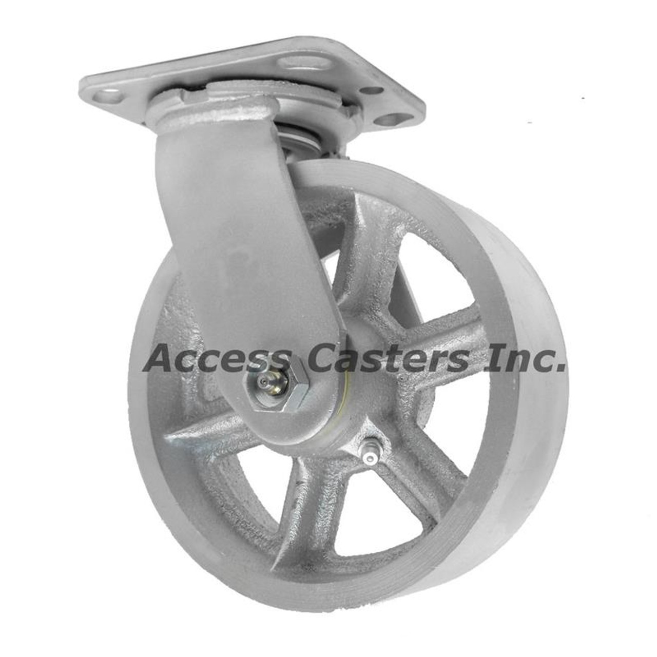 Heavy duty cast iron wheel swivel caster 6DHCS