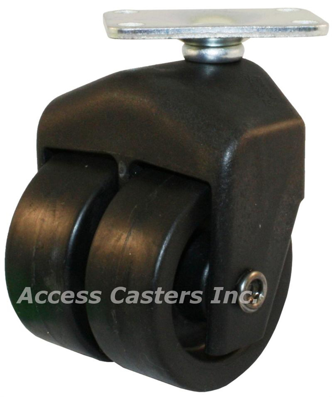 155-2XPP-04 1 1/2 Inch X-Caster High Capacity Low Profile Dual Wheel Caster