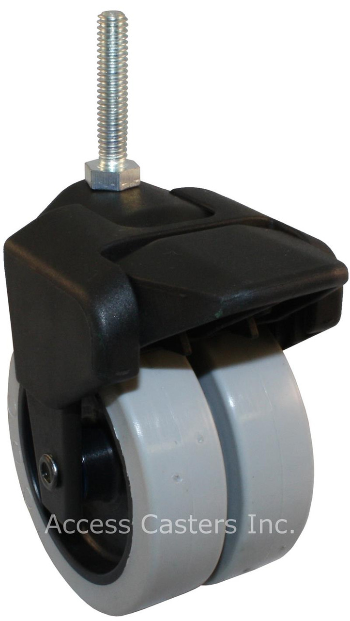 305-2XTPR-24-WB 3 Inch X-Caster High Capacity Low Profile Dual Wheel Caster