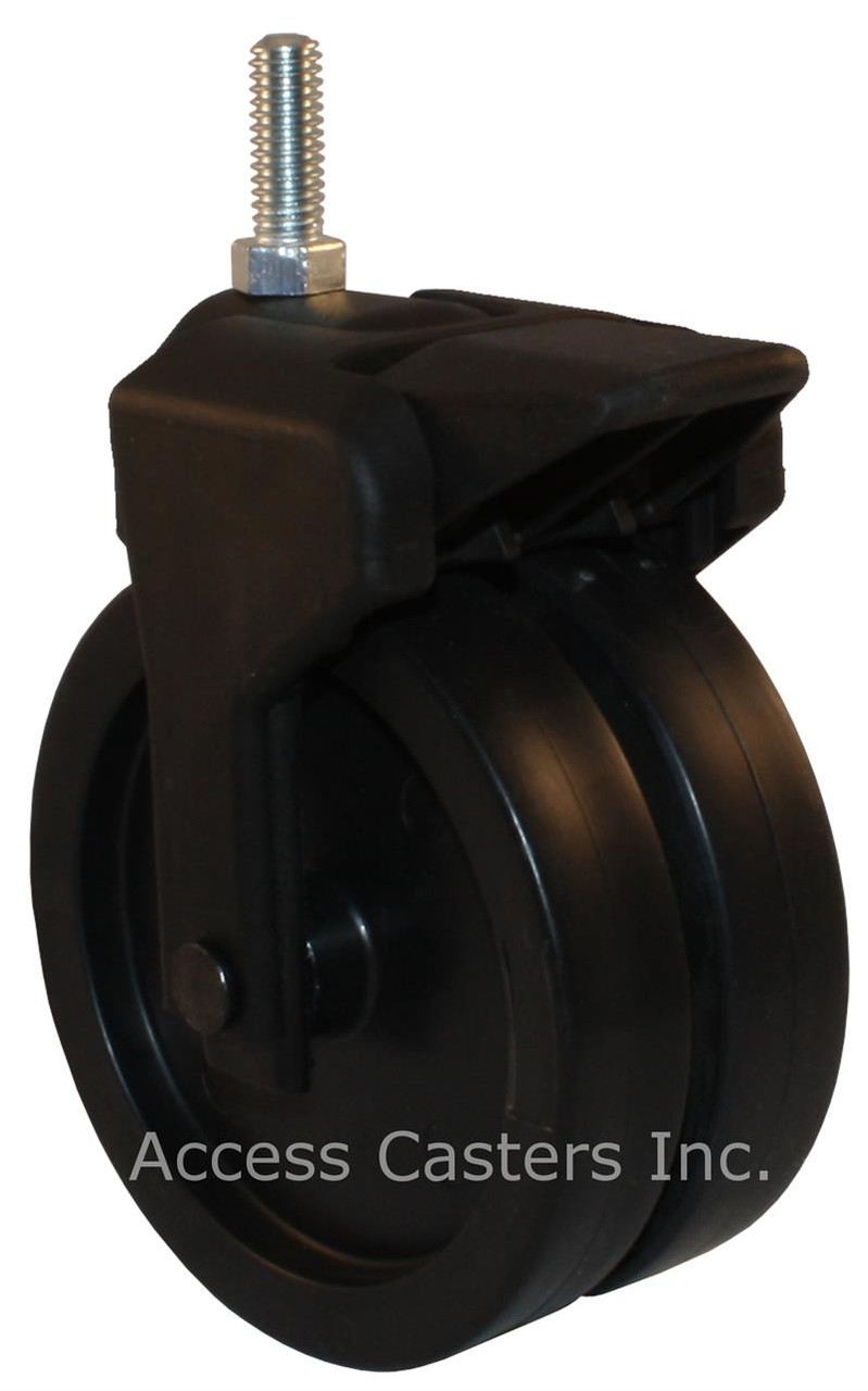 405-2XPP-27-WB 4 Inch X-Caster High Capacity Low Profile Dual Wheel Caster