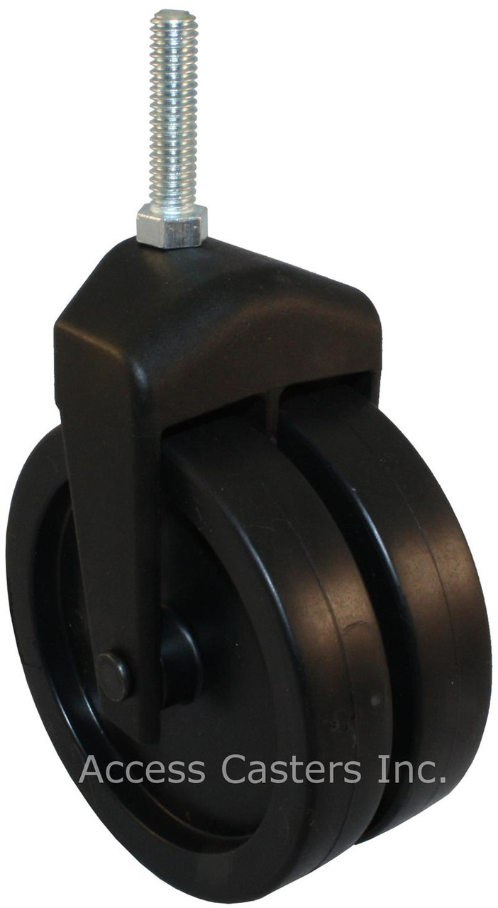 405-2XPP-29 4 Inch X-Caster High Capacity Low Profile Dual Wheel Caster