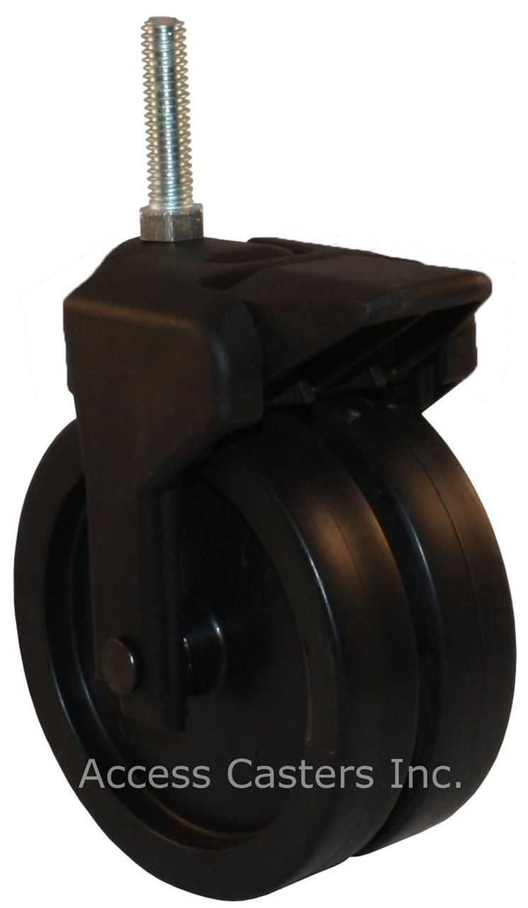 405-2XPP-29-WB 4 Inch X-Caster High Capacity Low Profile Dual Wheel Caster