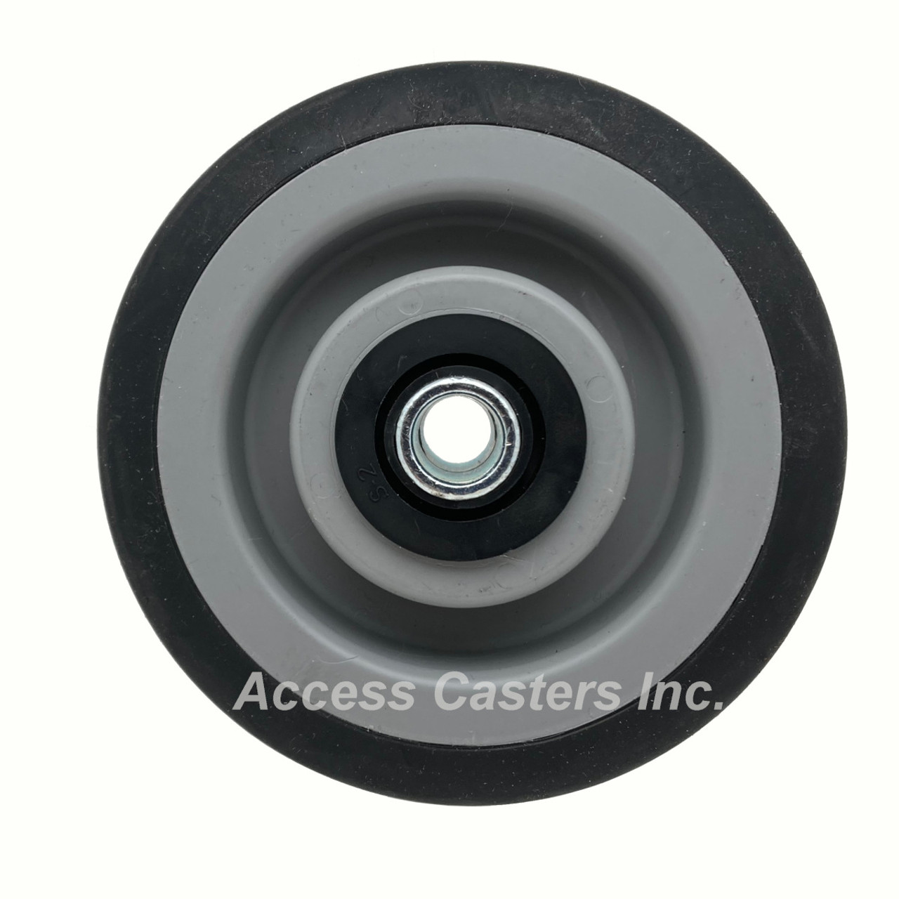 5XSBLKS 5" Swivel Plate Caster, Black TPR Wheel, 350 lbs Capacity