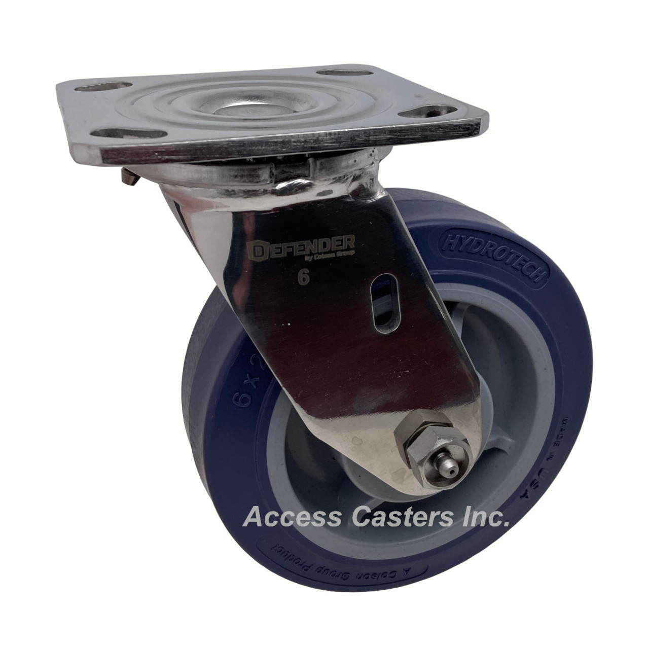 6" Colson Defender swivel caster with HYDROTECH wheel