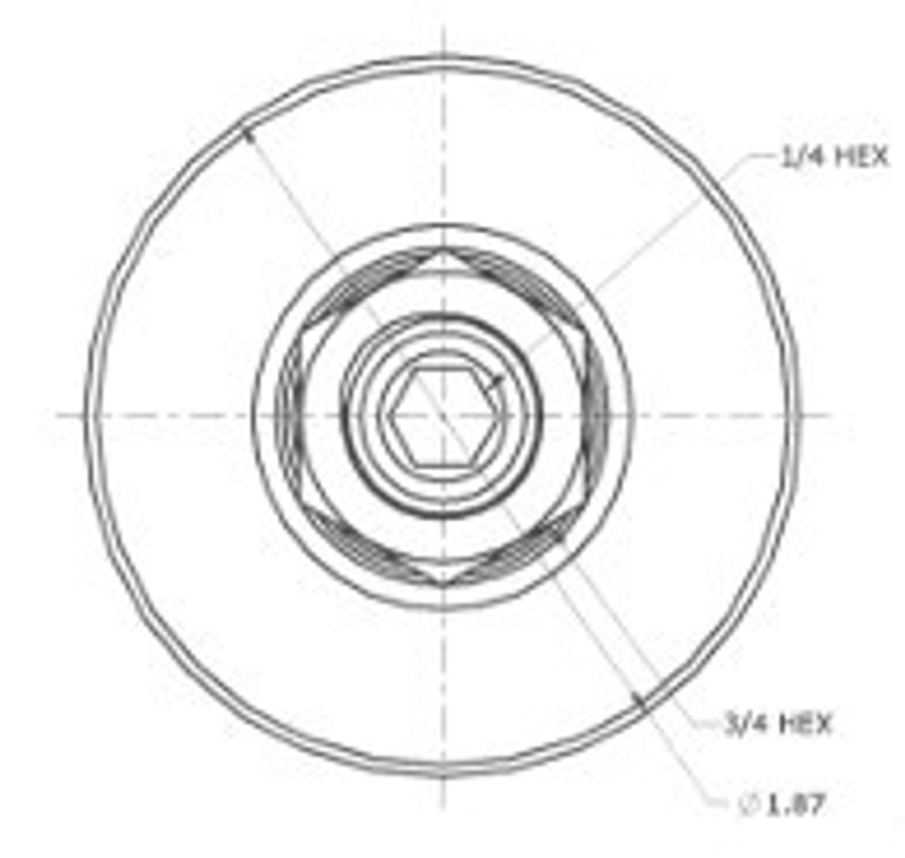 LV5013-AZ-SX Stainless steel leveler, 1/2-13 x 3 stem