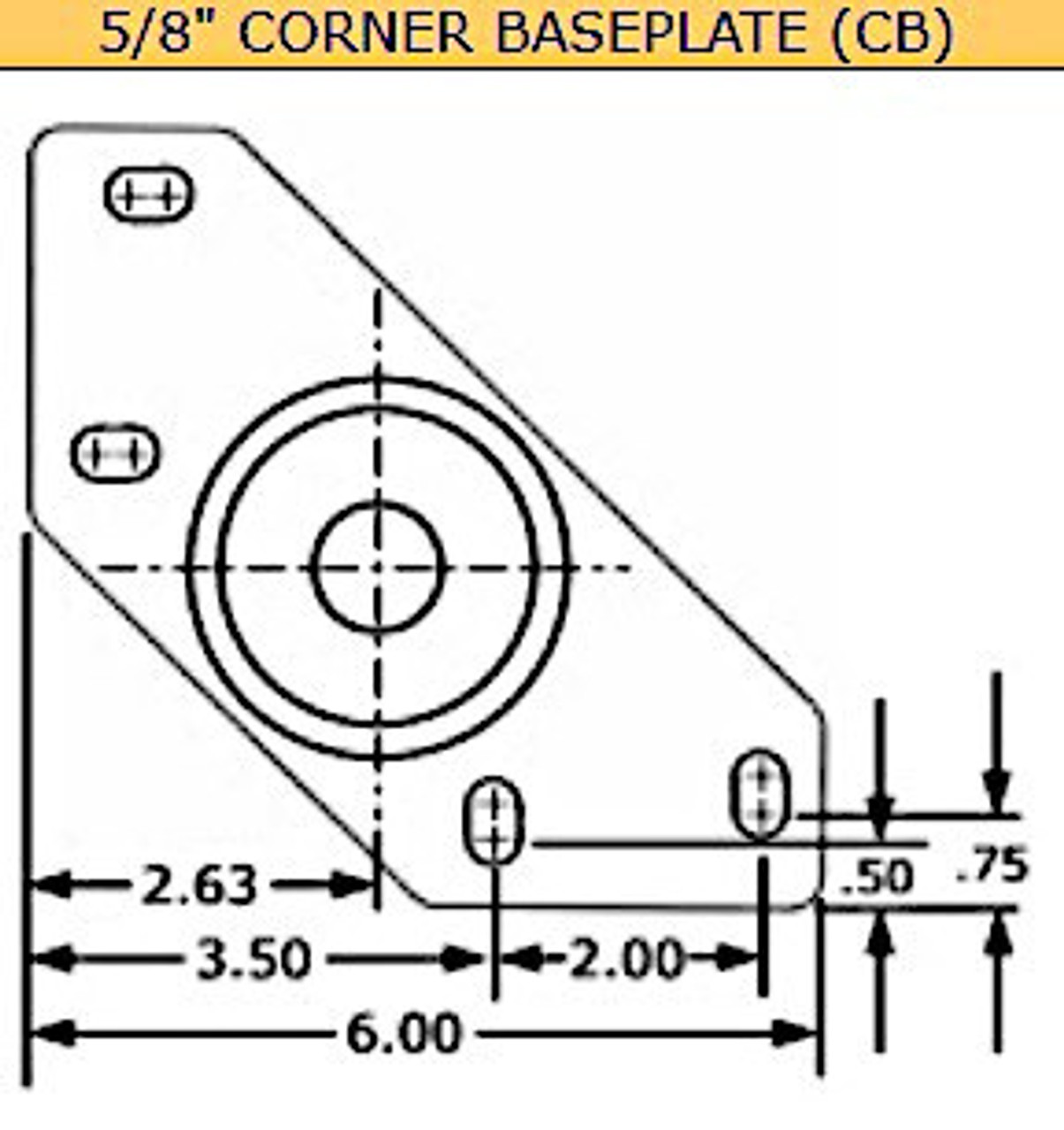 LM63-11-SS corner bracket dimensions