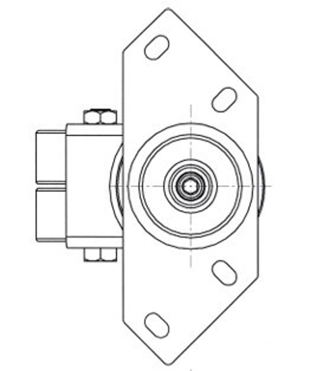 SC1030SS-CB-PHN 3" Dual Wheel Stainless Steel Swivel Caster, Phenolic Wheel,  Corner Bracket