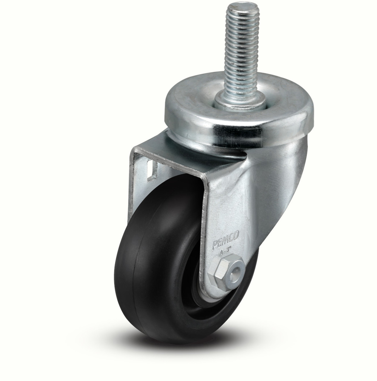 AS30T2POD 3" threaded stem caster with polyolefin wheel