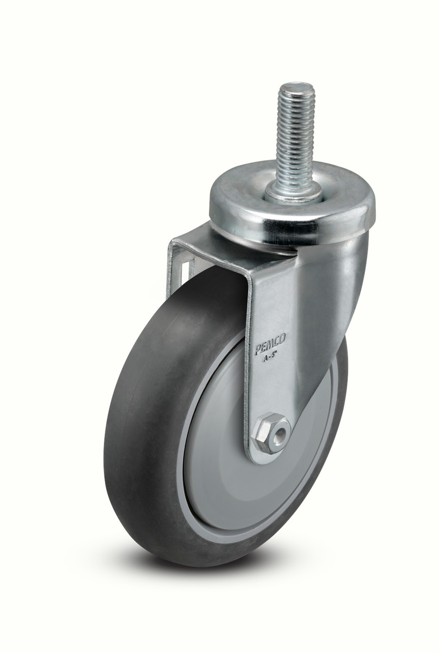 AS50T2TPR 5" Threaded Stem Caster with TPR Wheel, 325 lb. capacity