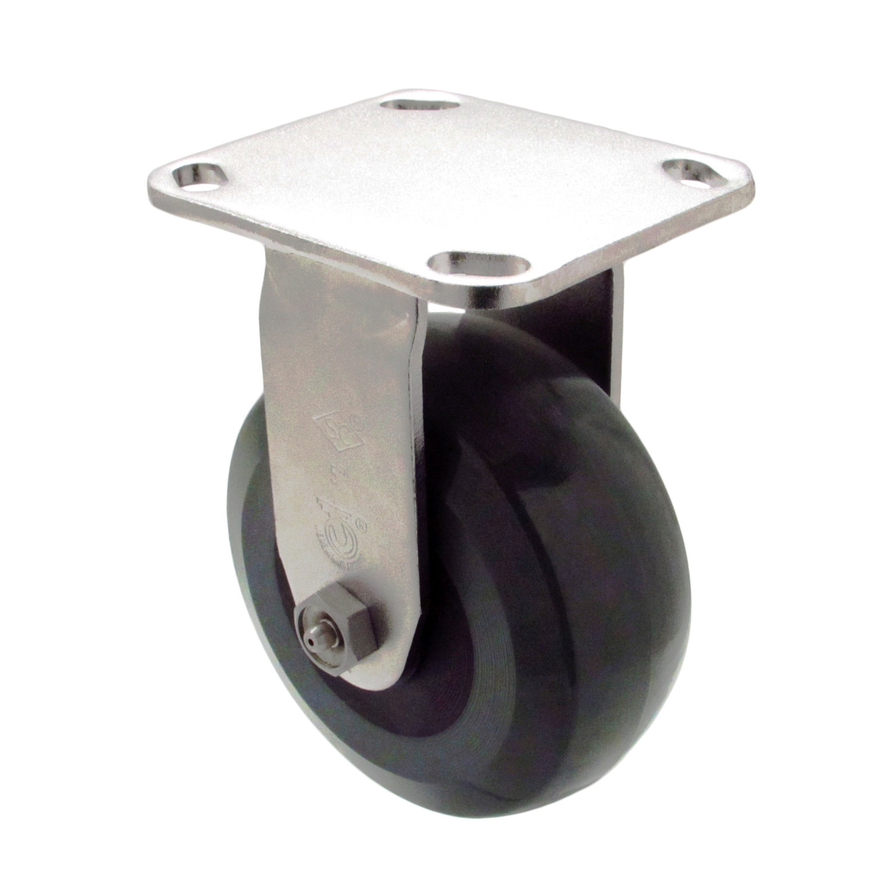 S6HU5 5 Inch Stainless Steel Rigid Caster with Elastomer Wheel