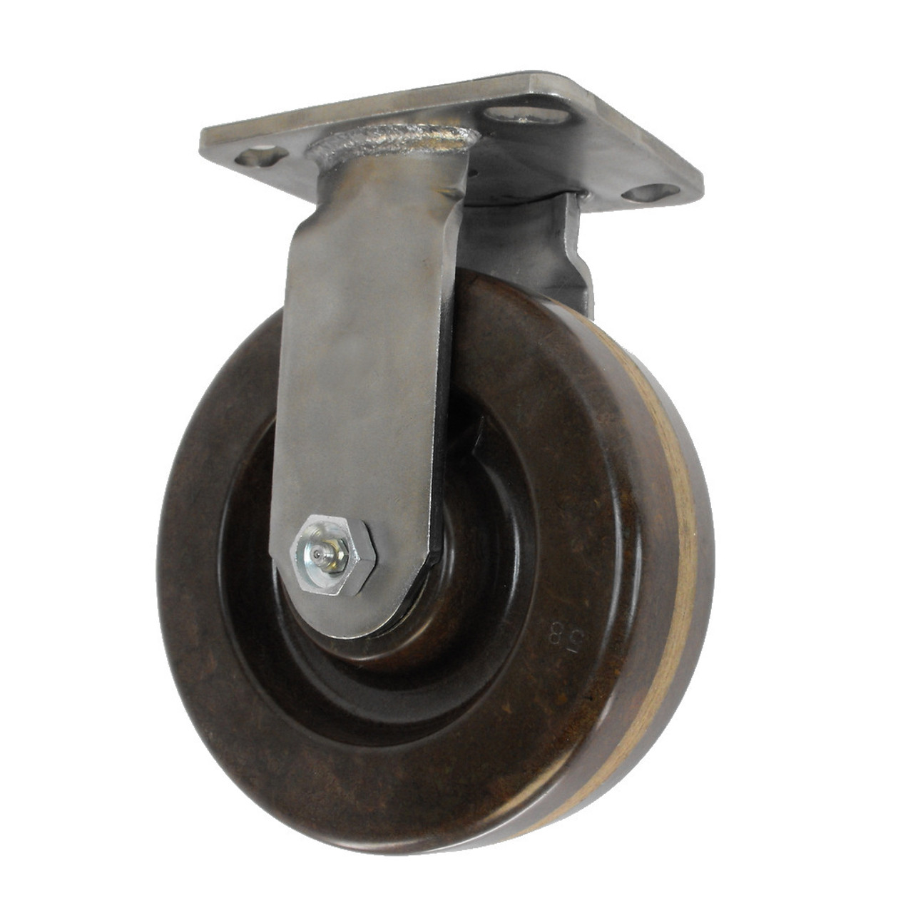 S6HT6-R 6 Inch Stainless Steel Rigid Caster with High Temperature Phenolic Wheel