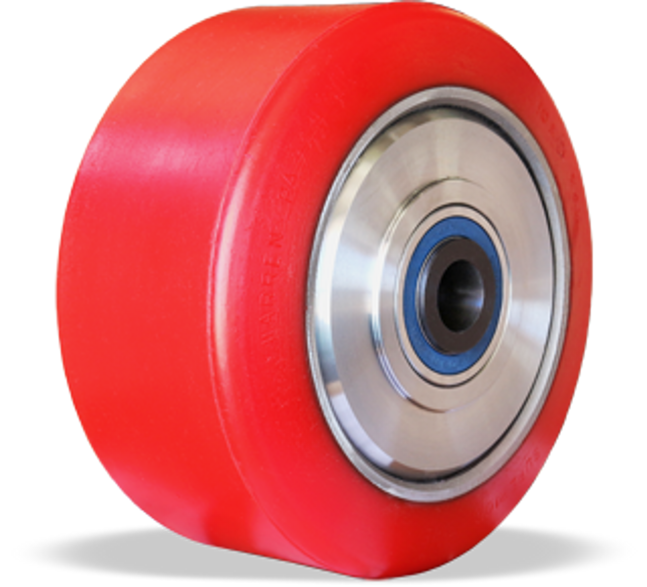 R-ZFSEC-105POYB Spinfinity High Speed Rigid Caster, Red Polyurethane Tread
