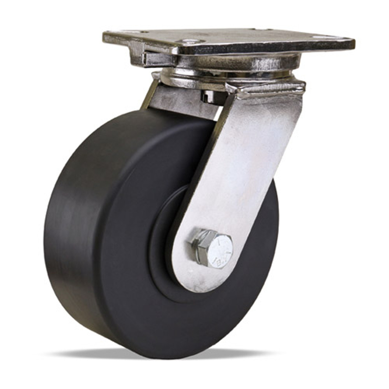 S-CHS-83NYSB Hamilton Stainless Steel Champion Swivel Caster with 8" x 3" Nylast™ High Performance Cast Nylon Wheel